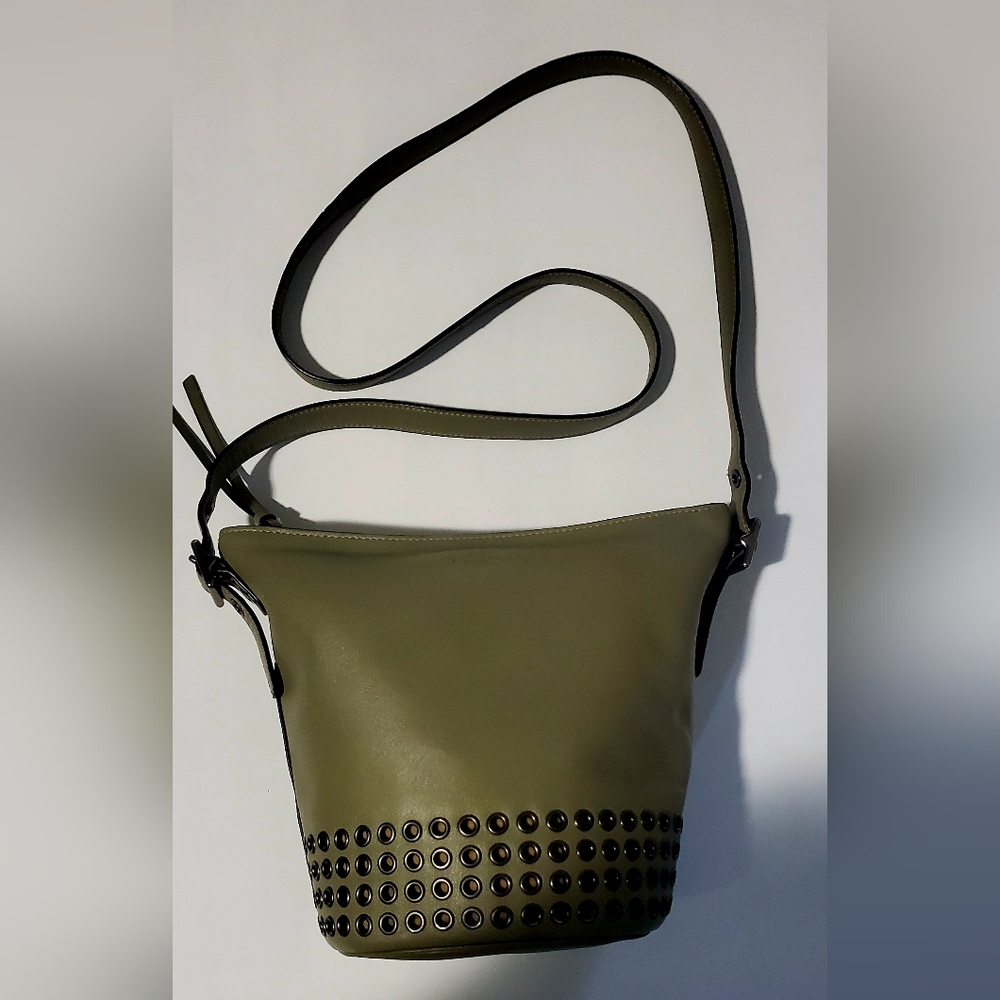 Coach Bleecker Grommets Mini Duffle Bag Glove tanned Leather Crossbody Handbag - Picture 3 of 15